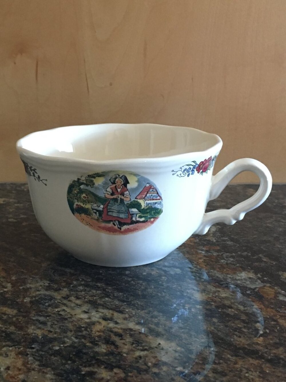 VTG Sarreguemines Obernai Henri Loux French Faience Oversized Cup #2